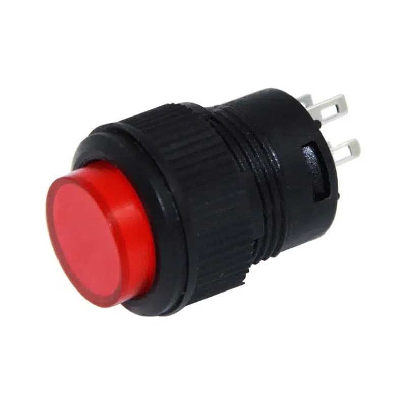 IC-180B Yuvarlak 3P Işıklı 16mm Yaylı Buton - Seyyar Elektronik