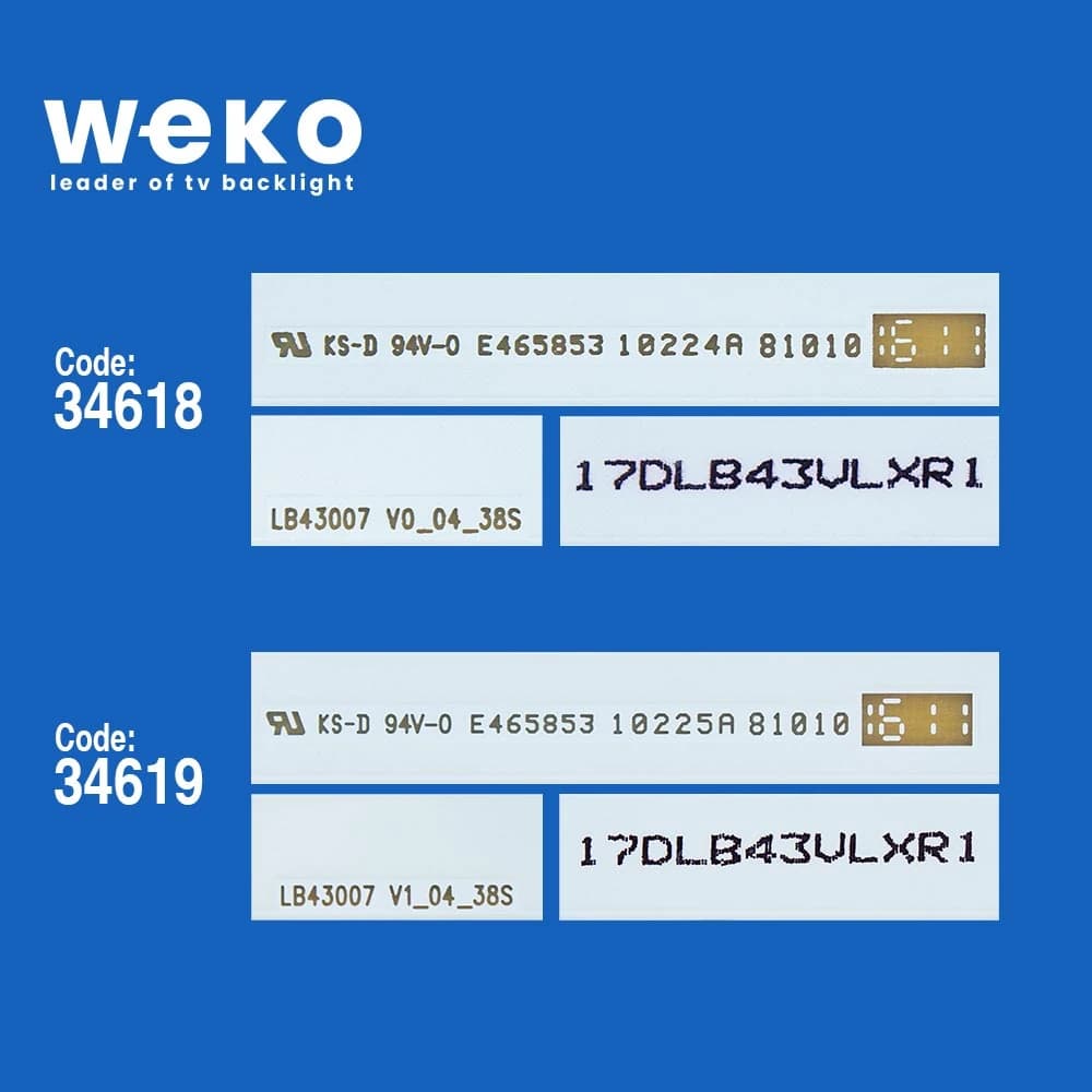 Jvc LT-43VF42T 43'' inç 4 Adet Tv Led Bar - küçük görsel 2