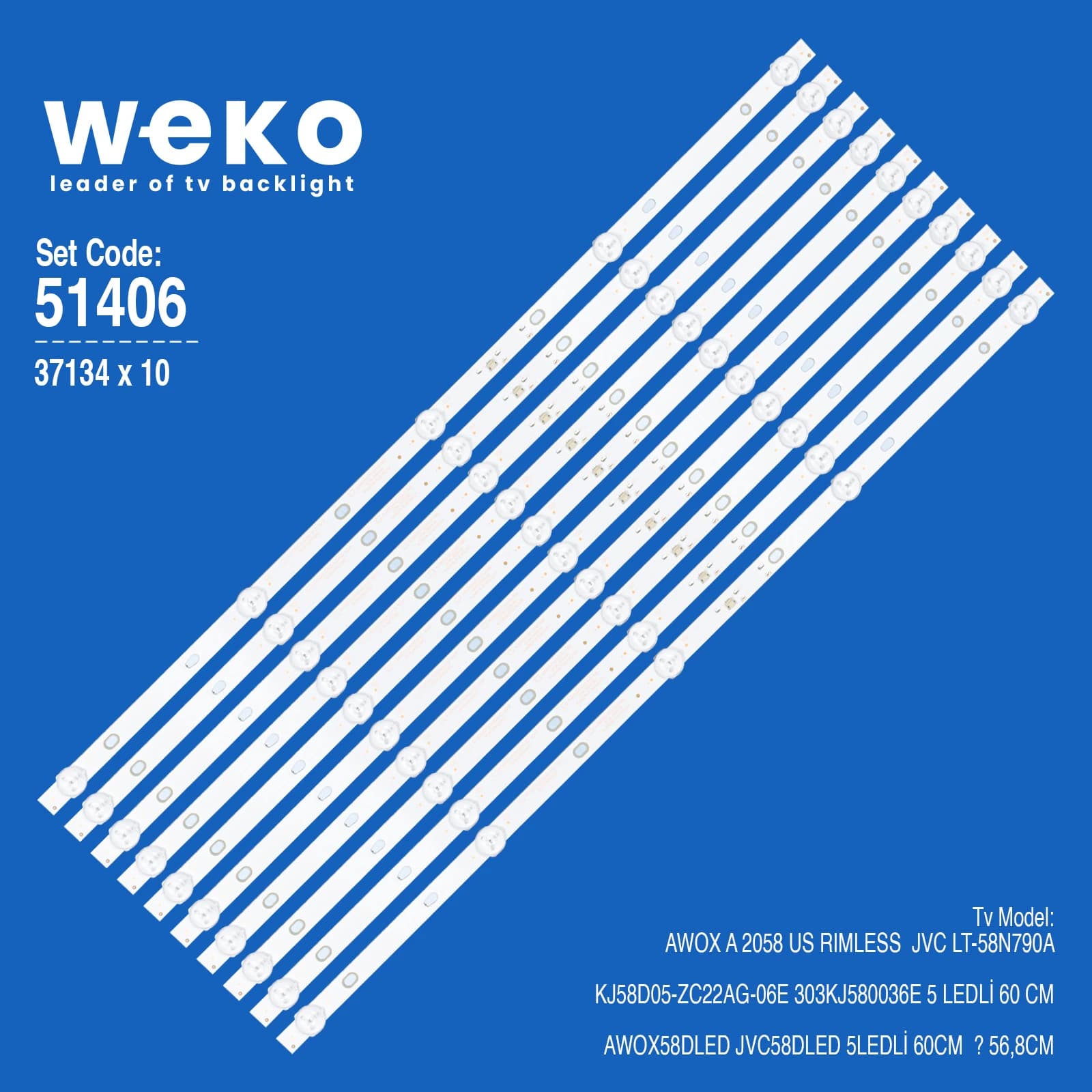 Jvc LT-58N790A 58'' 10 Adet Tv Led Bar - Seyyar Elektronik