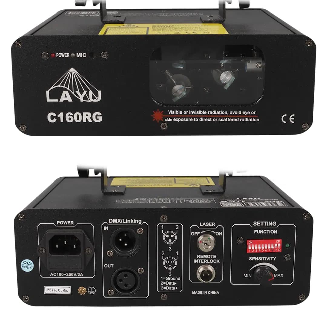 Layu C160RG Kırmızı-Yeşil Çift Renk Beam Efekt Lazeri - küçük görsel 4