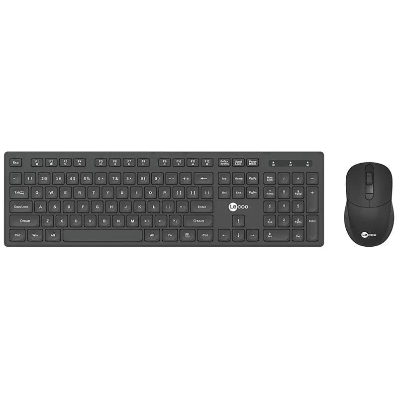 Lenovo Lecoo KW201 Kablosuz Q Klavye - Mouse Set Siyah - Seyyar Elektronik