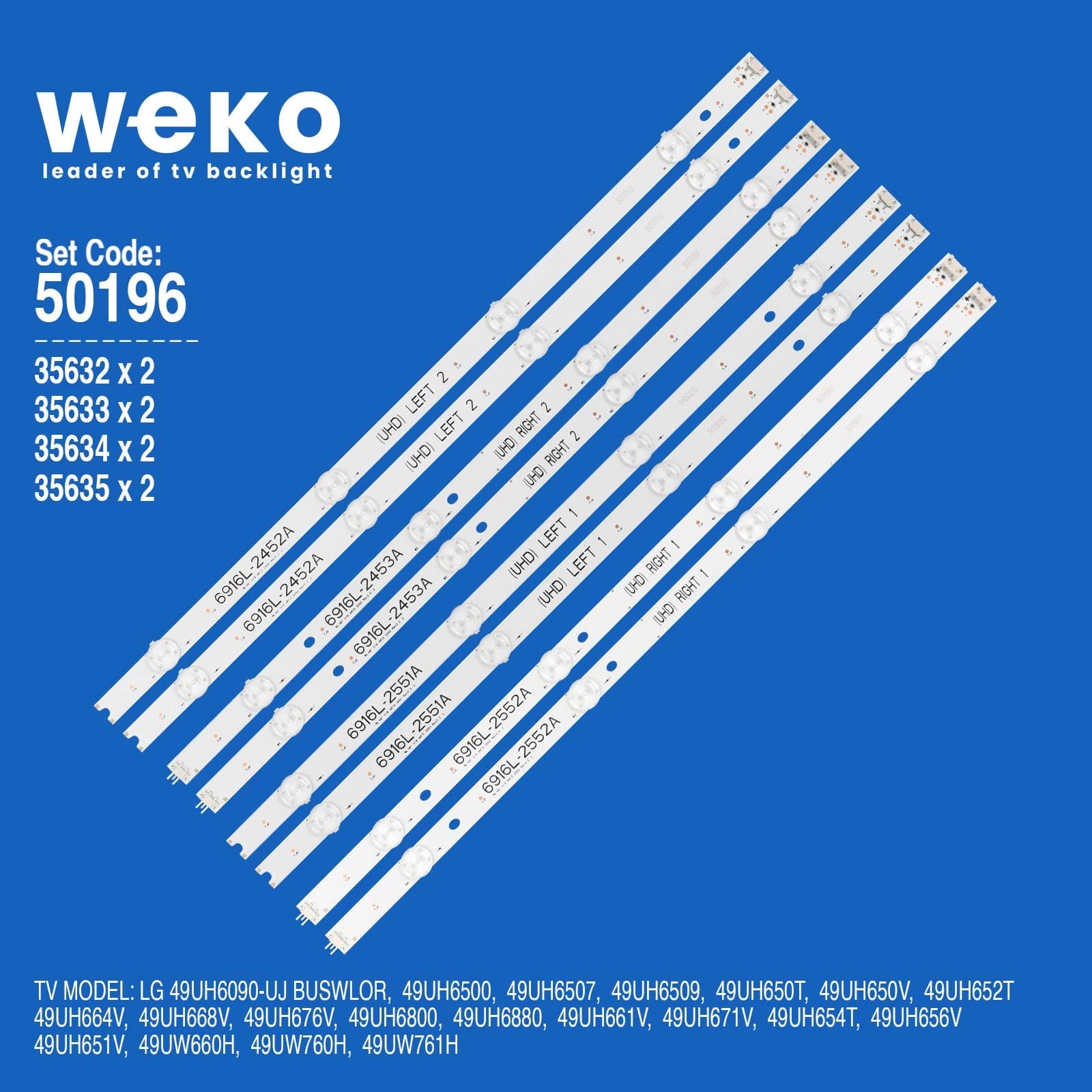 Lg 49UH650V 49'' inç 8 Adet Tv Led Bar - Seyyar Elektronik