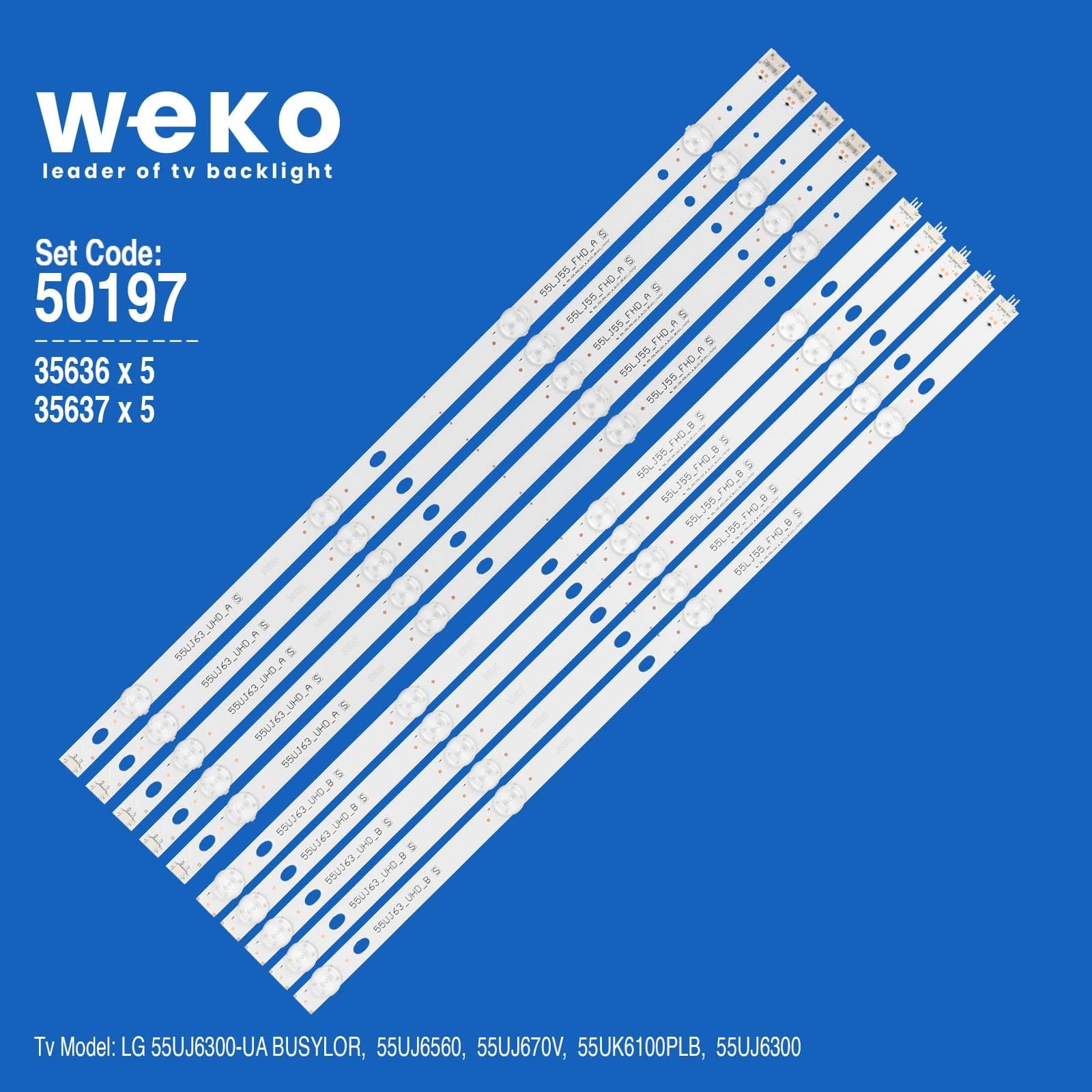 Lg 55UJ630V-ZA.KPDTLWK 55'' inç 10 Adet Tv Led Bar - Seyyar Elektronik