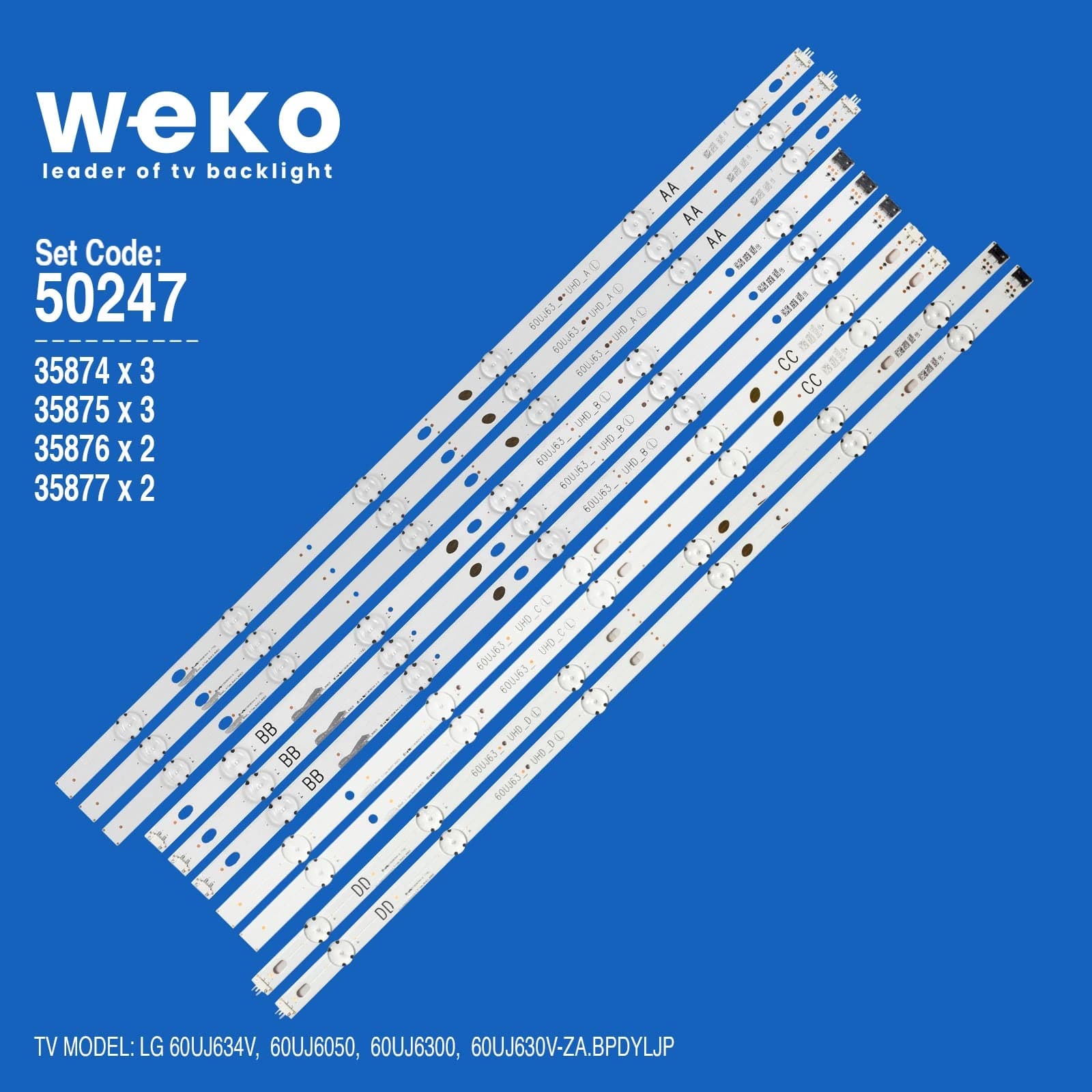 Lg 60UJ630V-Za Bpdyljp 60'' inç 10 Adet Tv Led Bar - Seyyar Elektronik