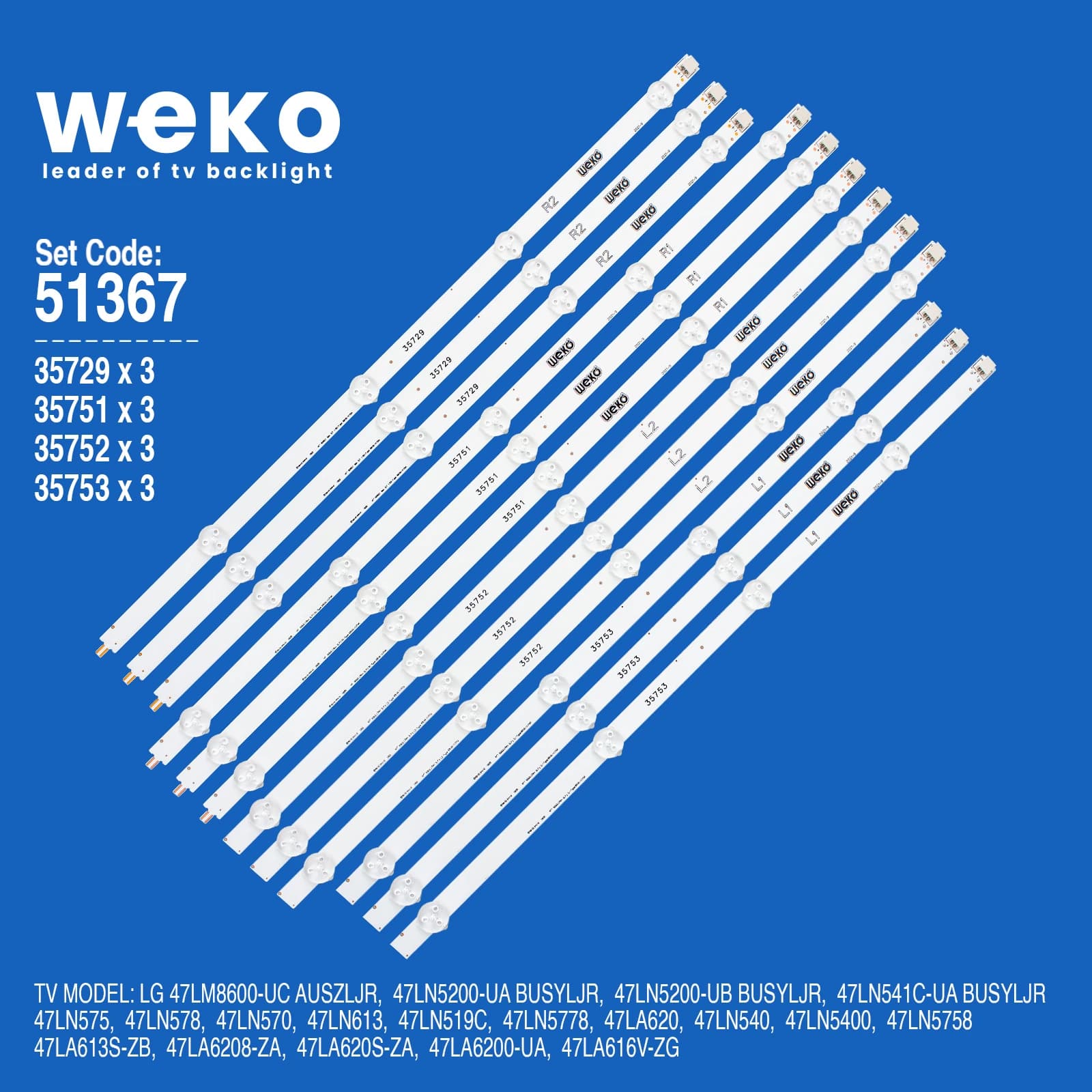 Lg Flatron 47WL10MS 47'' 12 Adet Tv Led Bar - Seyyar Elektronik