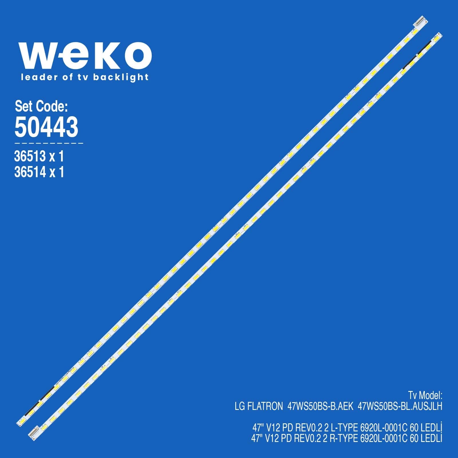 Lg Flatron 47WS50BS-B Aek 47'' inç 2 Adet Tv Led Bar - Seyyar Elektronik