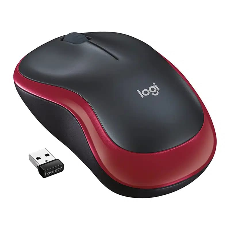 Logitech M185 Kablosuz Kırmızı Mouse - Seyyar Elektronik