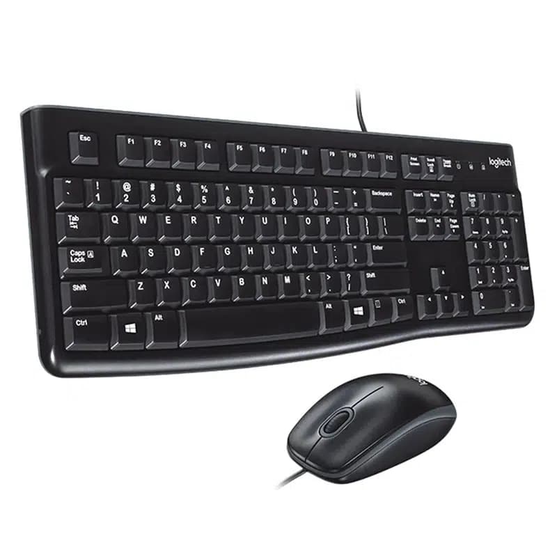 Logitech MK120 Usb Q Siyah Kablolu Klavye + Mouse Set - Seyyar Elektronik