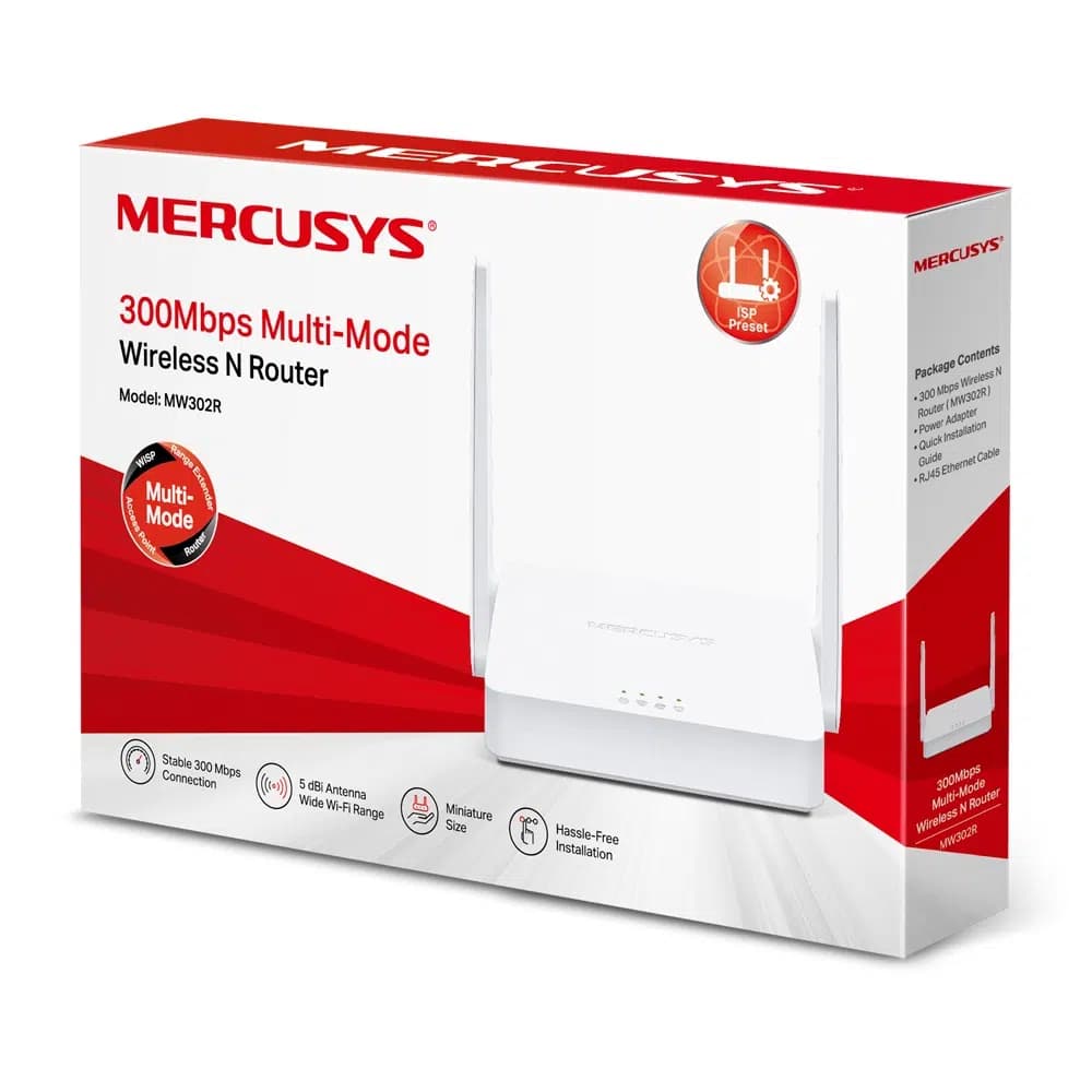 Mercusys MW302R 300 Mbps Wifi-N Router Access Point - küçük görsel 3