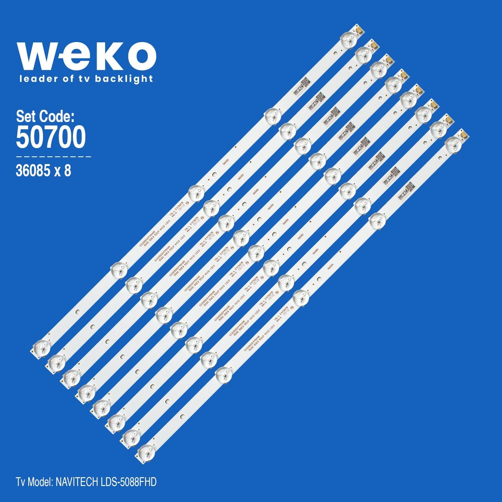 Navitech LDS-5088FHD 50'' inç 8 Adet Tv Led Bar - Seyyar Elektronik