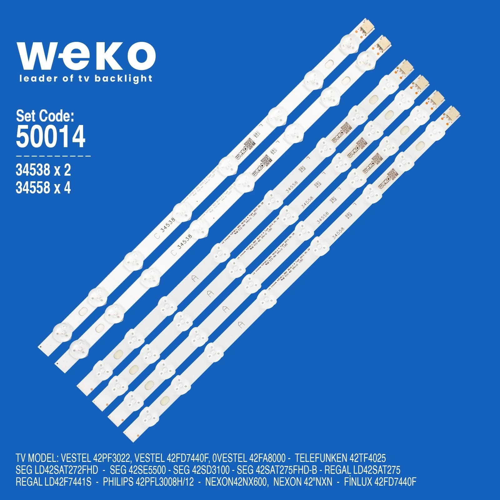 Nexon 42''NXN 42'' inç 6 Adet Tv Led Bar - küçük görsel 1