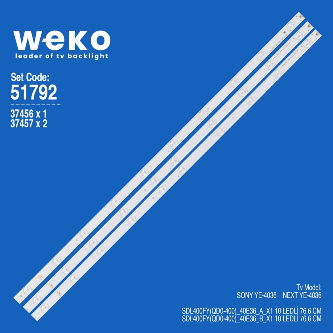 Next YE-4036 40'' 3 Adet Tv Led Bar - Seyyar Elektronik