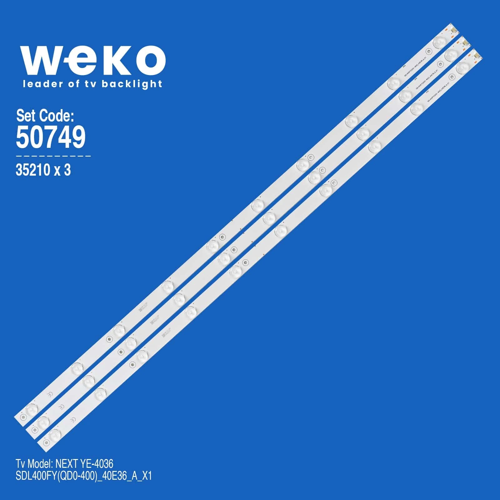 Next YE-4036 40'' inç 3 Adet Tv Led Bar - Seyyar Elektronik