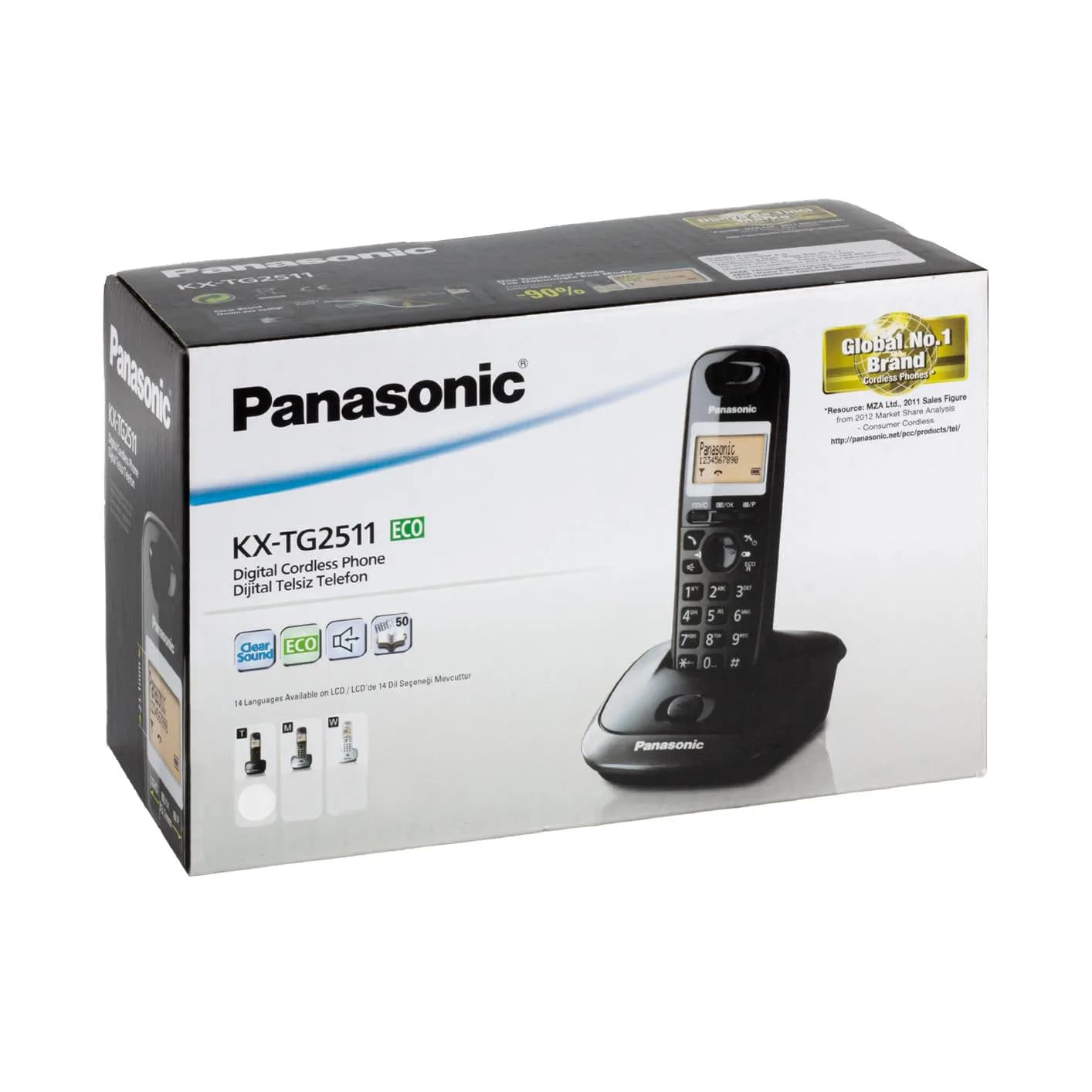 Panasonic KX-TG2511 Siyah Dect Telsiz Telefon - küçük görsel 3
