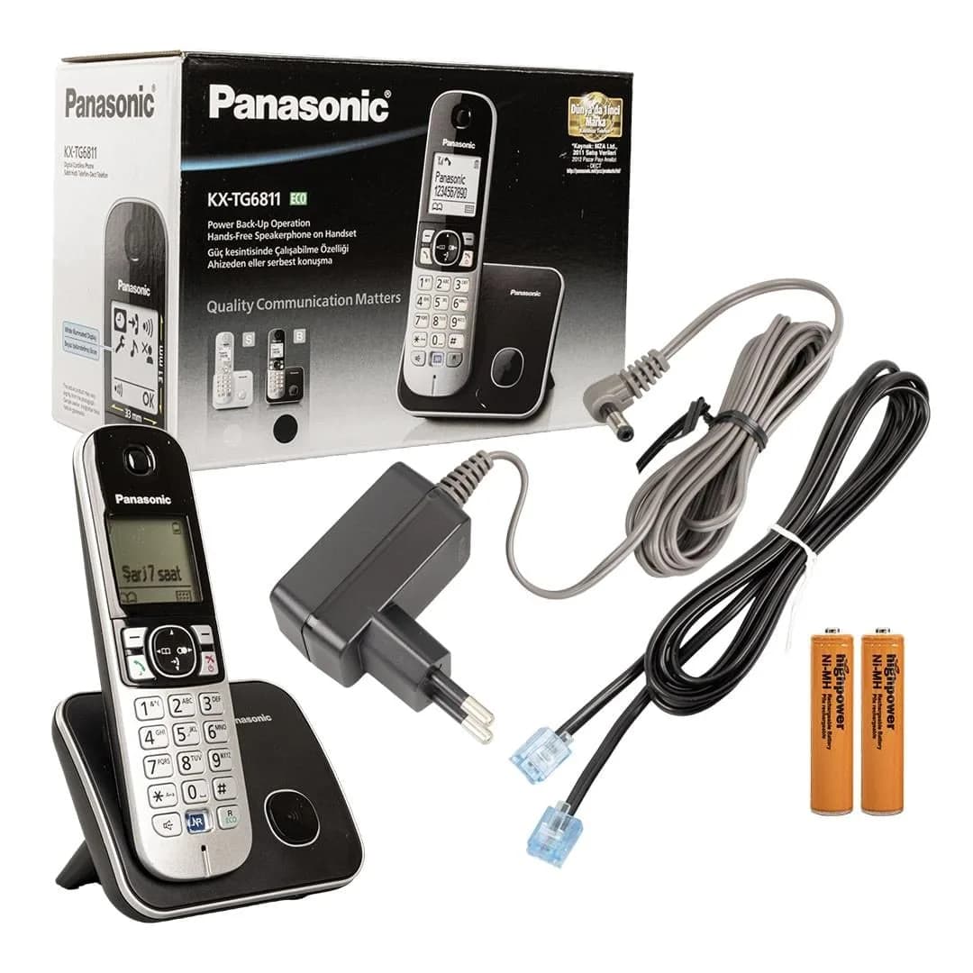 Panasonic KX-TG6811 Dect Telsiz Telefon Siyah - küçük görsel 5