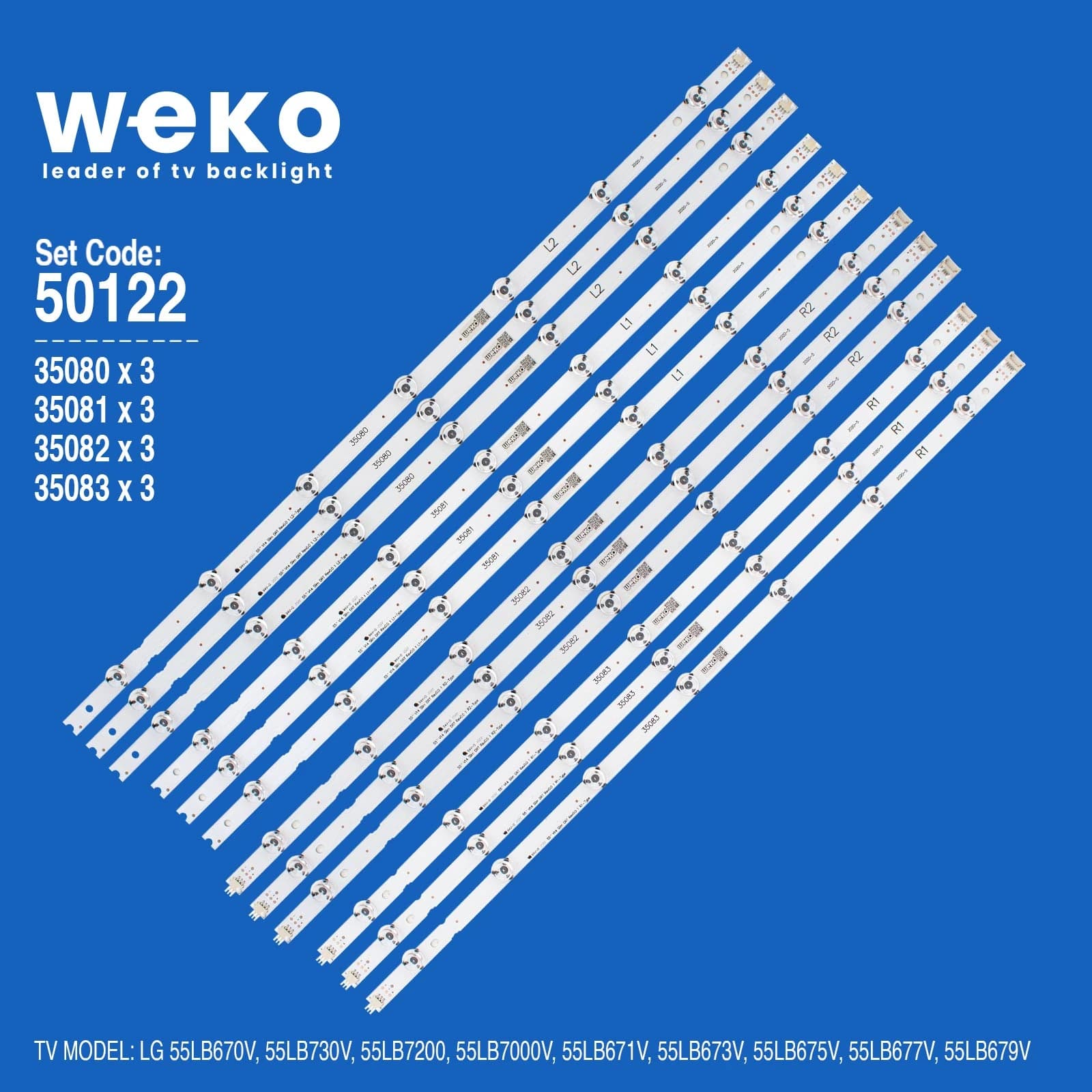 Panasonic TX-55ASW654 55'' inç 12 Adet Tv Led Bar - Seyyar Elektronik