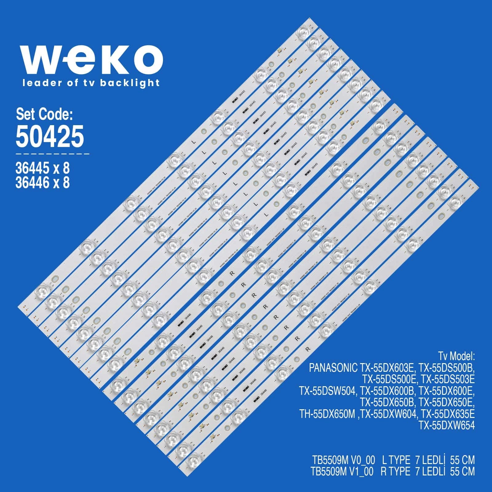 Panasonic TX-55DX603E 55'' inç 16 Adet Tv Led Bar - Seyyar Elektronik