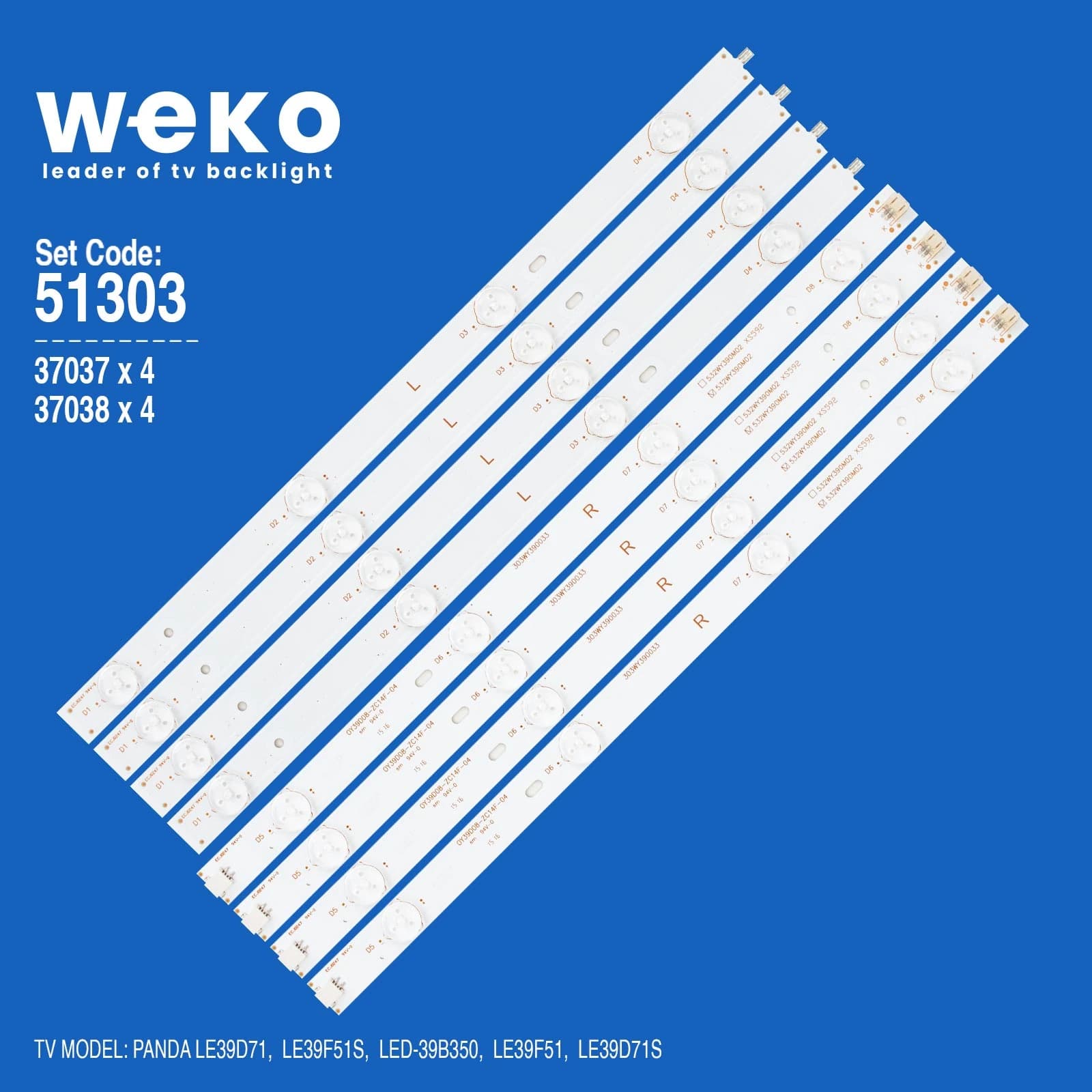 Panda LE39D71S 39'' inç 8 Adet Tv Led Bar - Seyyar Elektronik