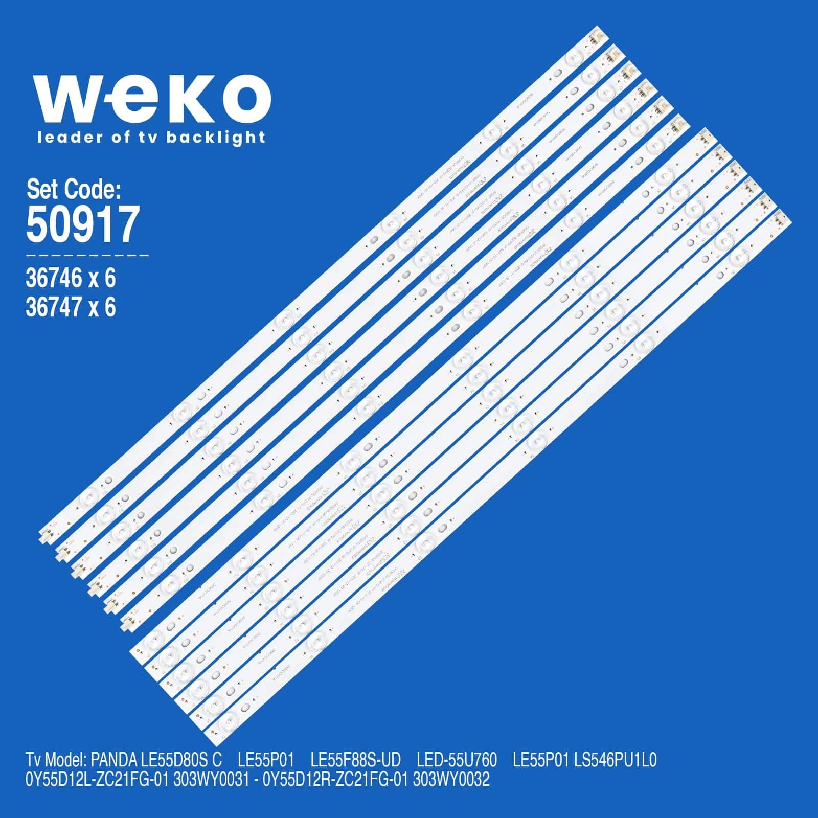 Panda LE55D80S C 55'' inç 12 Adet Tv Led Bar - Seyyar Elektronik