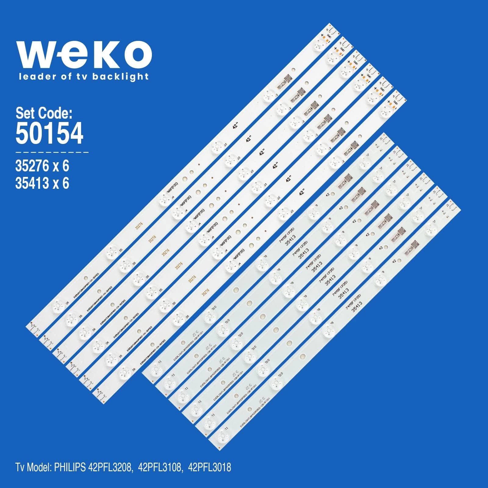 Philips 42PFL3018 42'' inç 12 Adet Tv Led Bar - Seyyar Elektronik