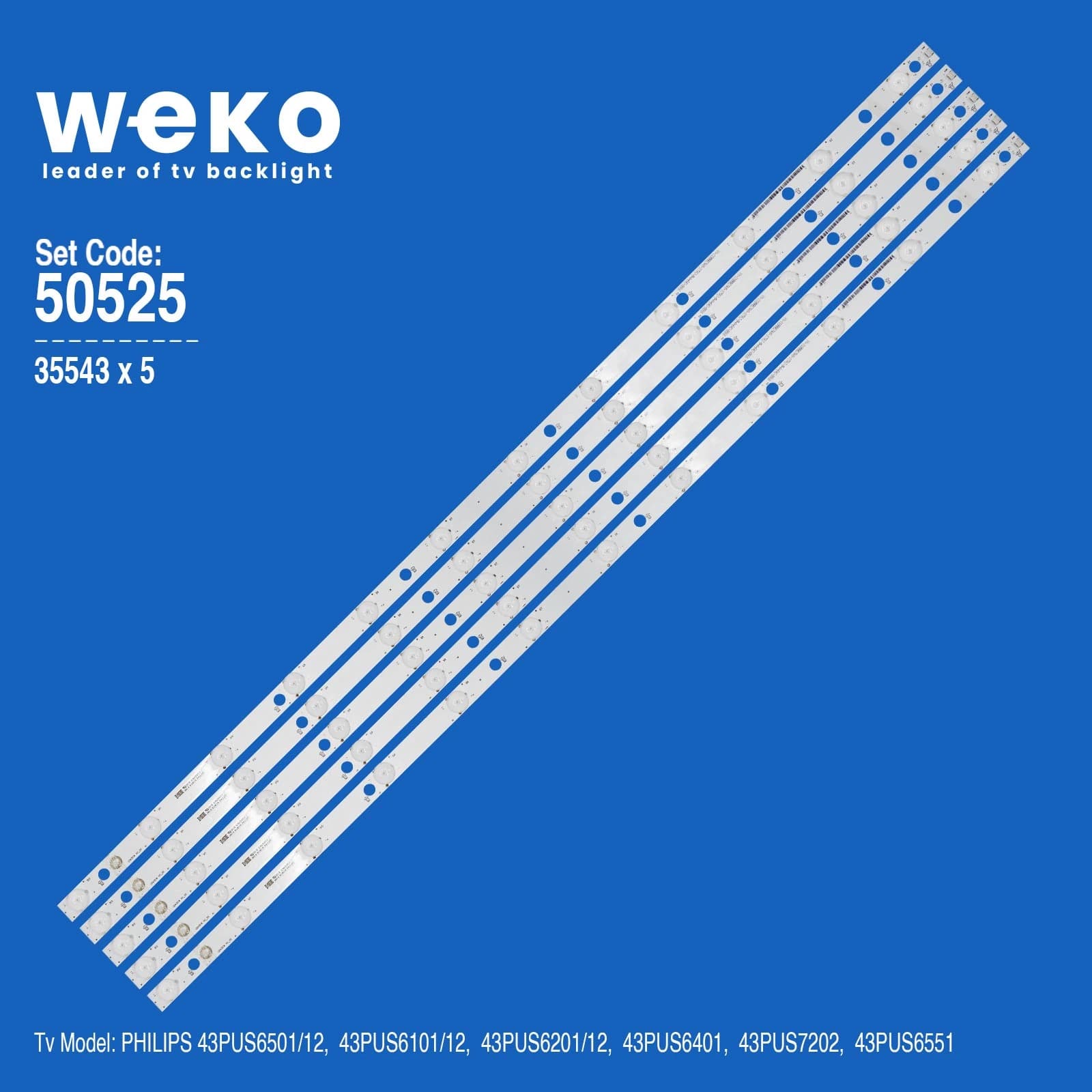 Philips 43PUS6501/12 43'' inç 5 Adet Tv Led Bar - Seyyar Elektronik