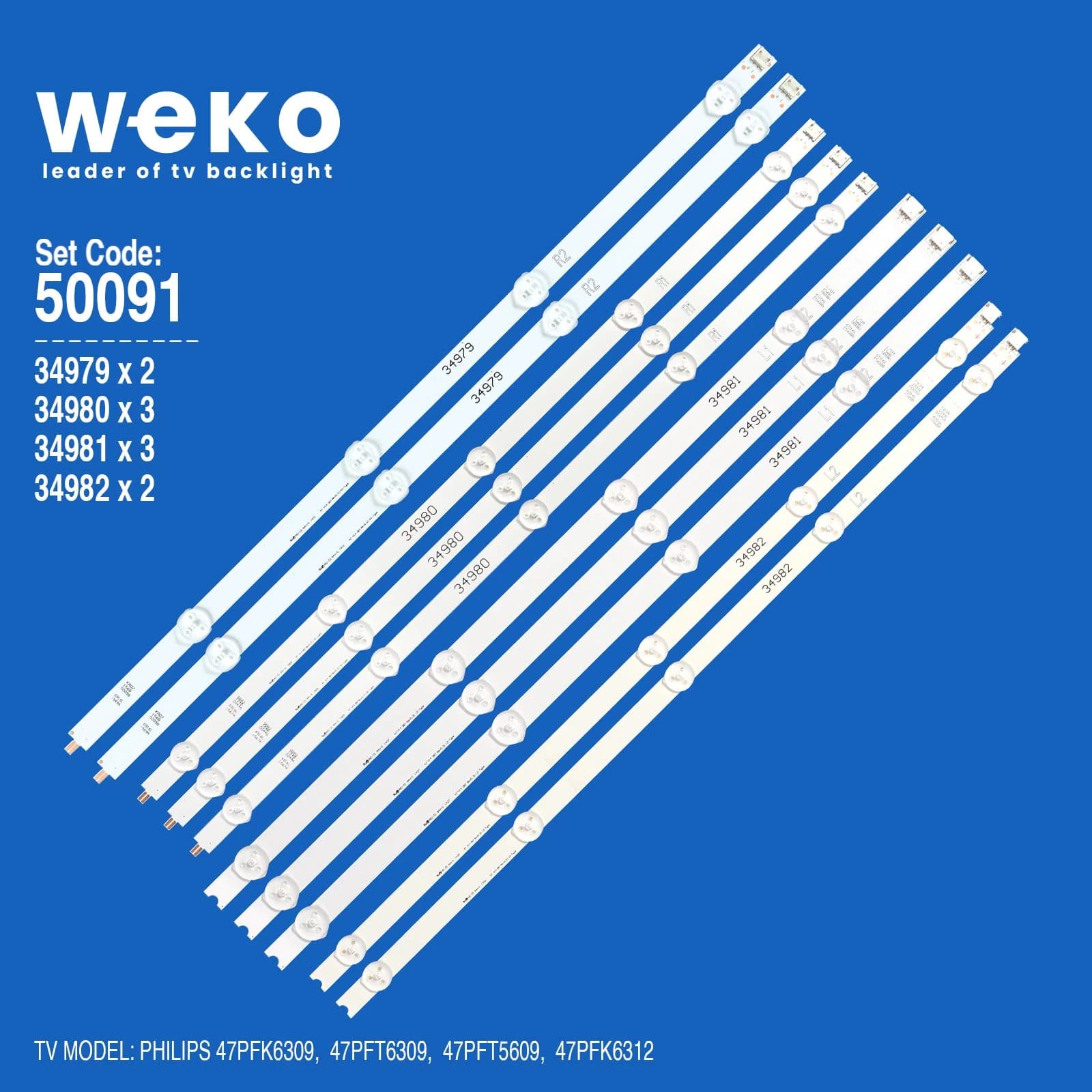 Philips 47PFK6309 47'' inç 10 Adet Tv Led Bar - Seyyar Elektronik