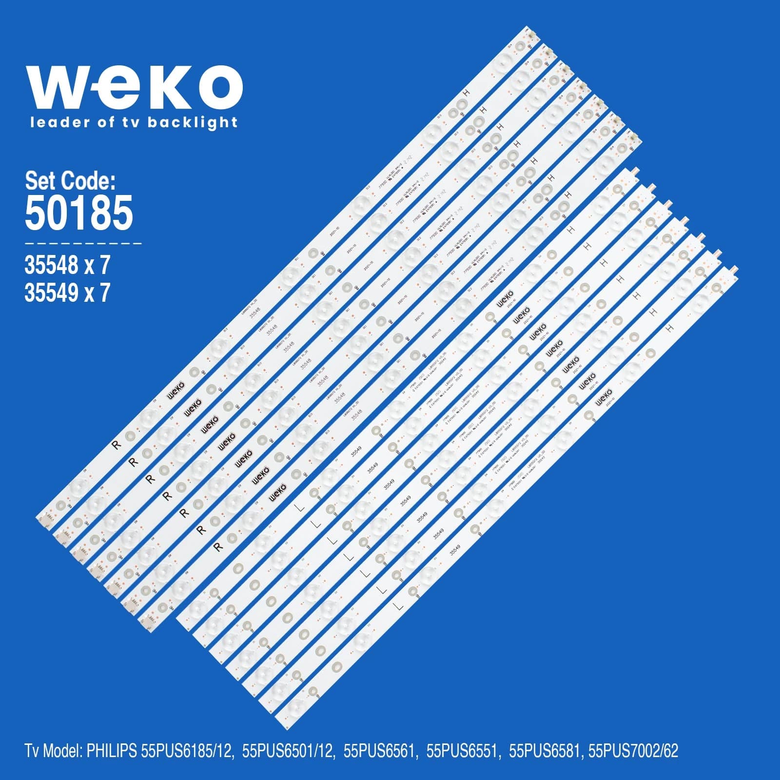 Philips 55PUS6581 55'' inç 14 Adet Tv Led Bar - Seyyar Elektronik