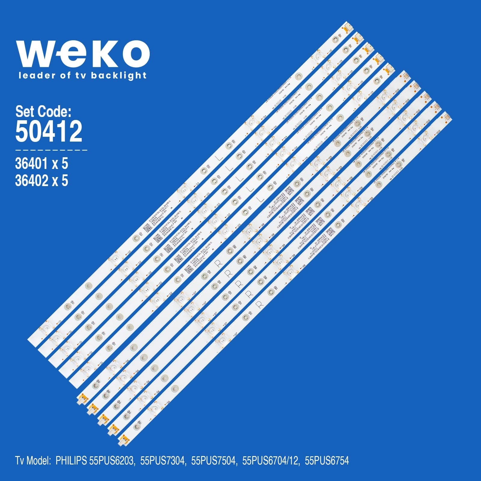 Philips 55PUS7304 55'' inç 10 Adet Tv Led Bar - Seyyar Elektronik