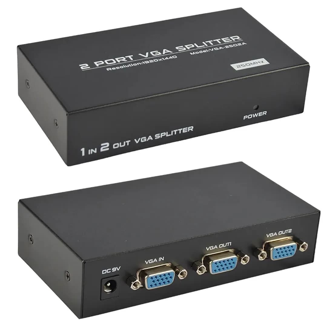 Powermaster 2 Port 250 Mhz Vga Splitter Dağıtıcı - küçük görsel 1