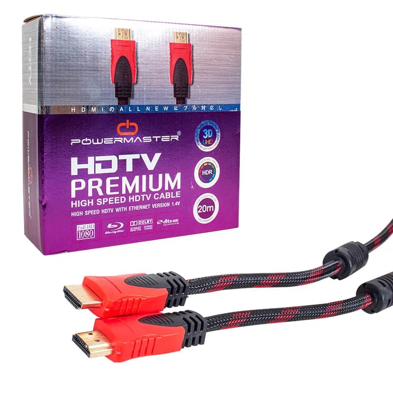 Powermaster 20 Metre Örgülü HDMI Kablosu - küçük görsel 2