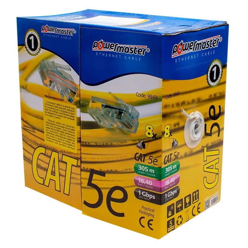 Powermaster Cat5 305 Metre Ethernet Network Kablosu - Seyyar Elektronik
