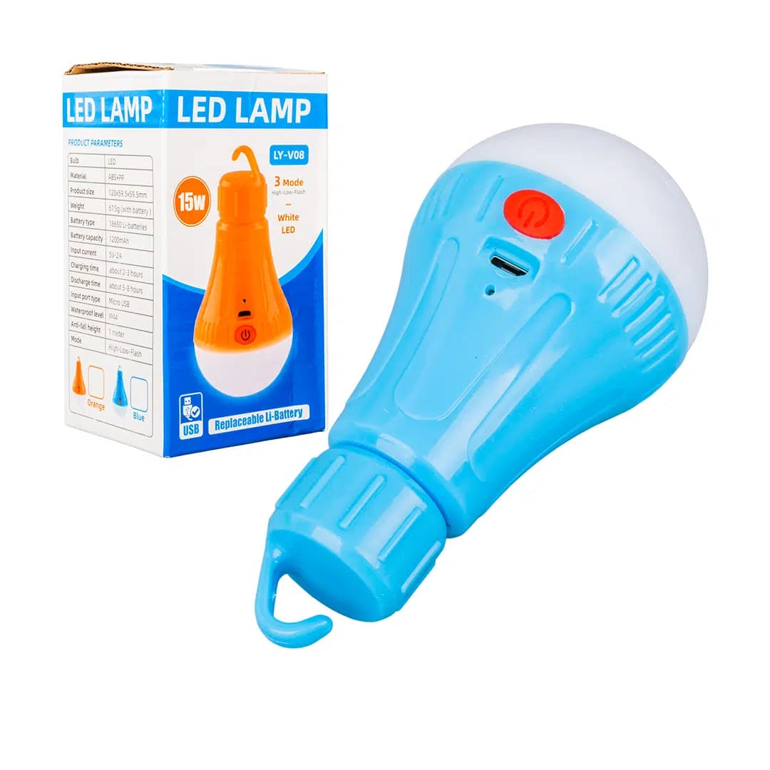 Powermaster LY-V08 Şarjlı Kamp Lambası (Çakarlı) - Seyyar Elektronik