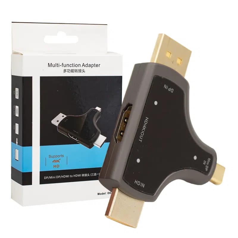 Powermaster Mini DP+DP+HDMI To HDMI 4K Çevirici - Seyyar Elektronik