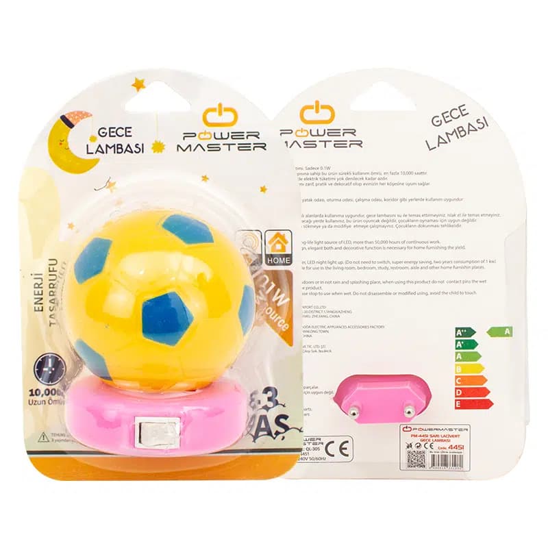 Powermaster PM-4451 Sarı Lacivert Gece Lambası - küçük görsel 3