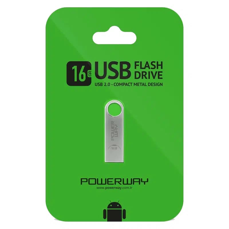 Powerway 16 GB Metal USB 2.0 Flash Bellek - Seyyar Elektronik