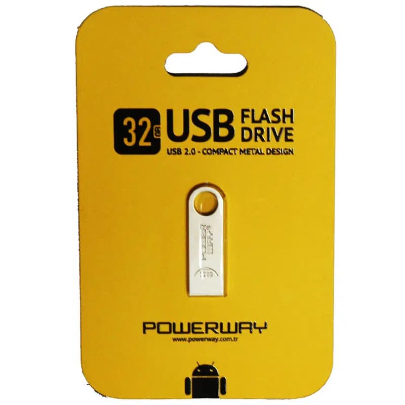 Powerway 32 Gb Metal Tip USB Flash Bellek - Seyyar Elektronik