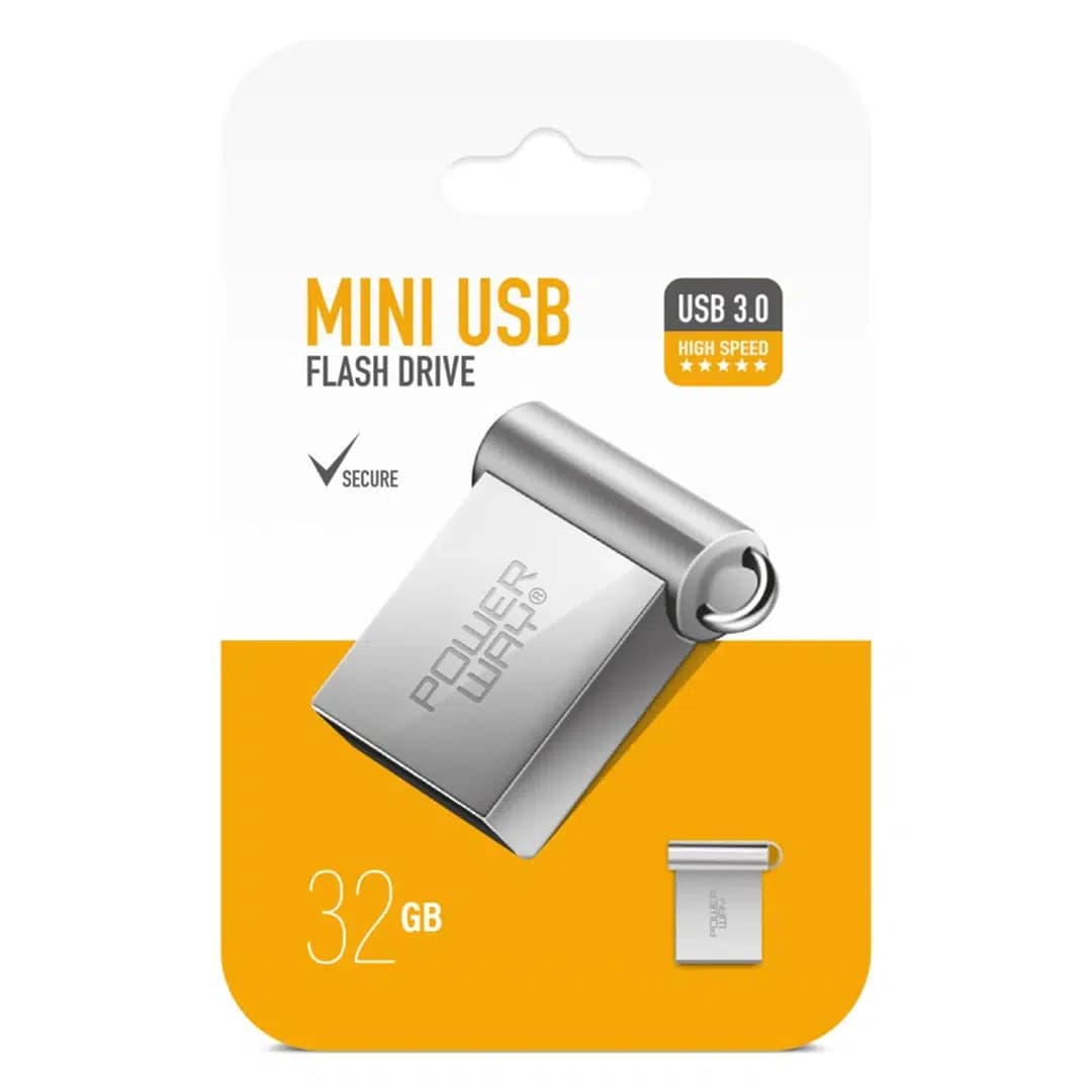 Powerway 32GB USB 3.0 Metal Mini Flash Bellek - Seyyar Elektronik