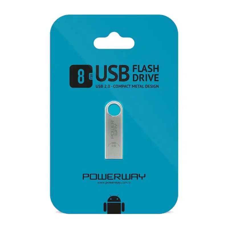 Powerway PW-8GB 8 GB USB 2.0 Mini Metal Flash Bellek - Seyyar Elektronik