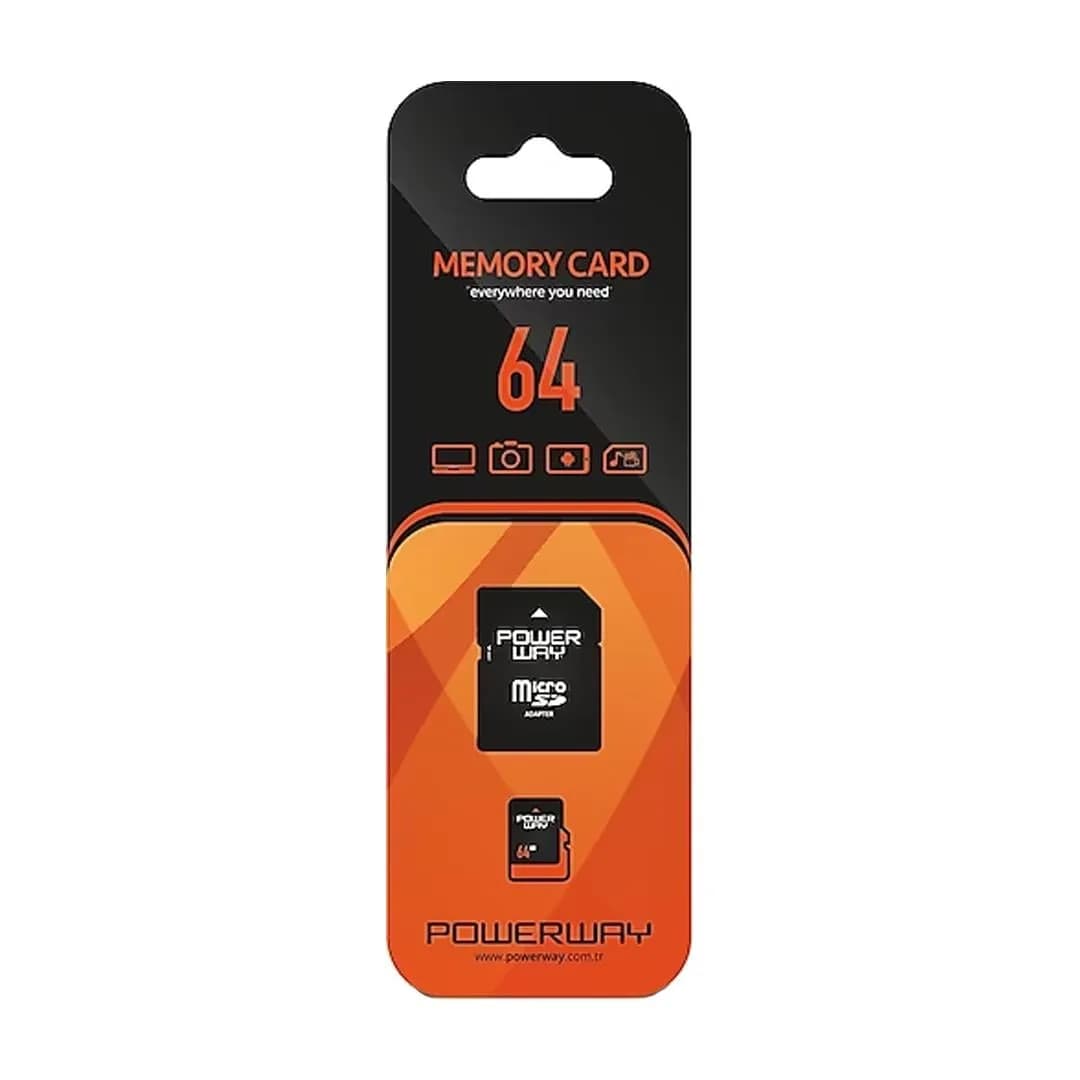 Powerway PWR-64 64GB Micro SD Hafıza Kartı - Seyyar Elektronik