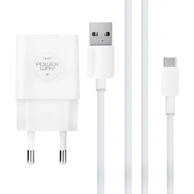 Powerway X-171 Micro USB 2.1 Amper Şarj Aleti-Kablo - Seyyar Elektronik