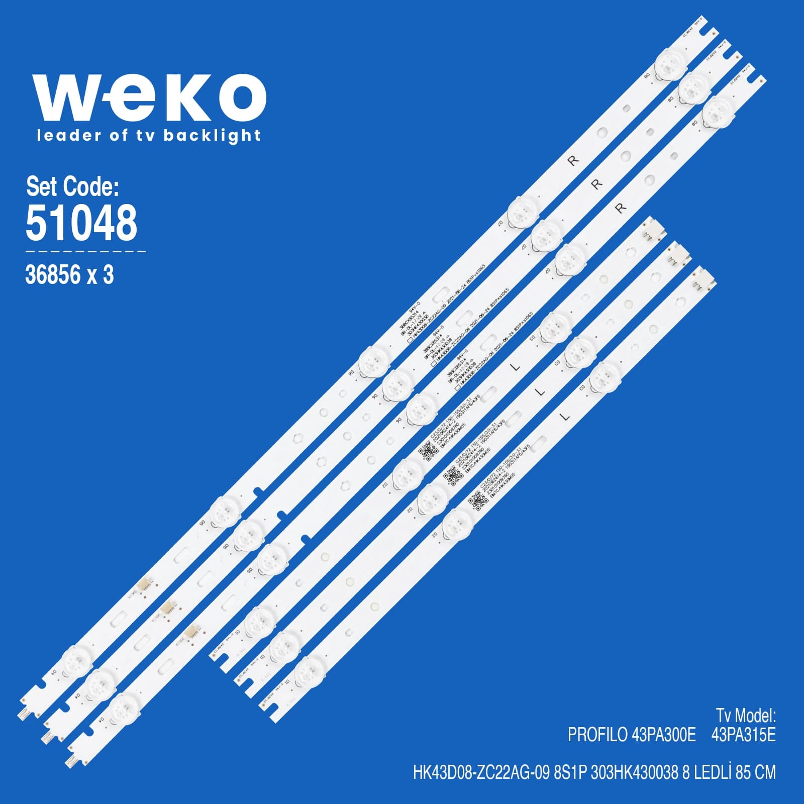 Profilo 43PA300E 43'' inç 3 Adet Tv Led Bar (Seri 2) - Seyyar Elektronik