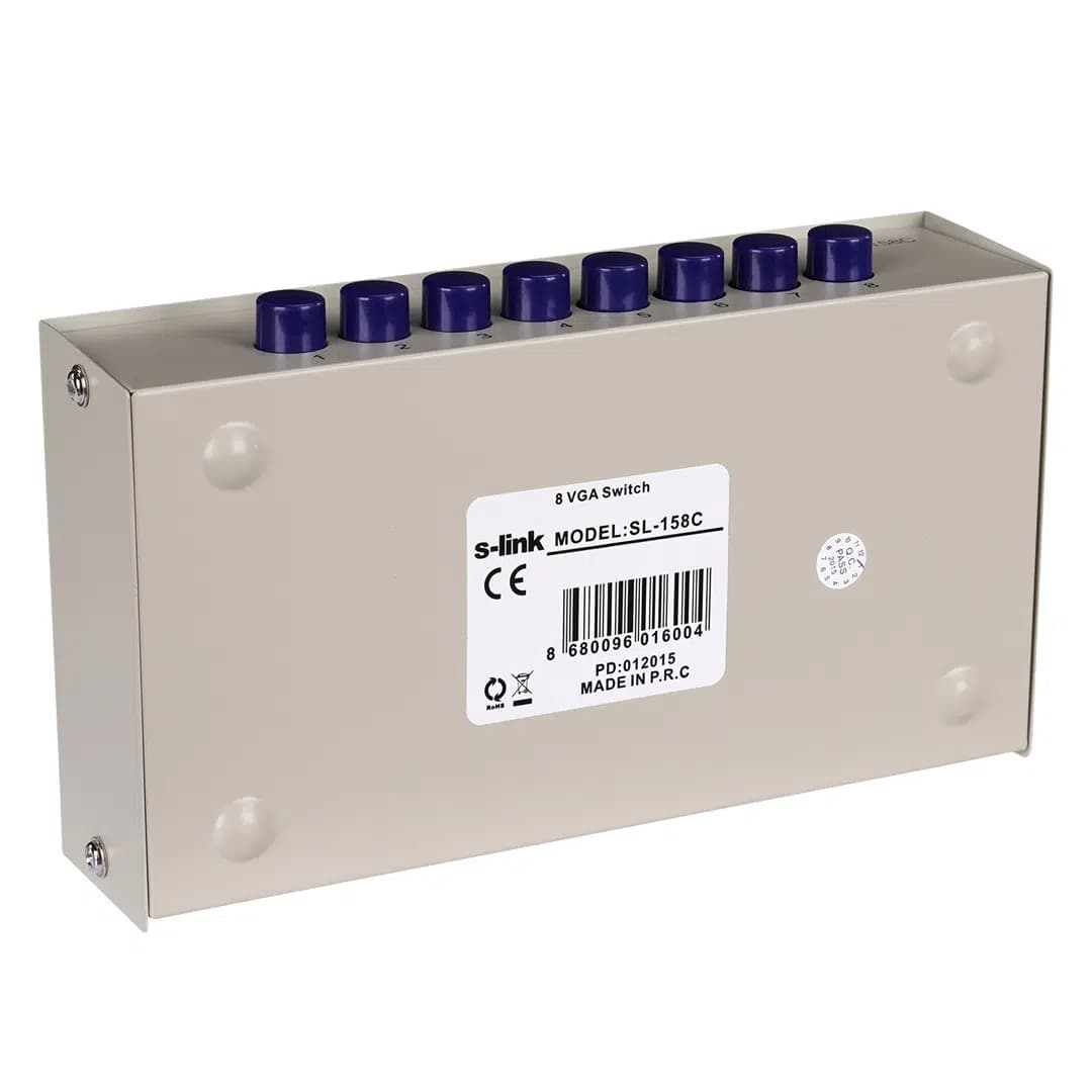 S-Link SL-158C 8x1 Port VGA Switch (8 Giriş - 1 Çıkış) - küçük görsel 3