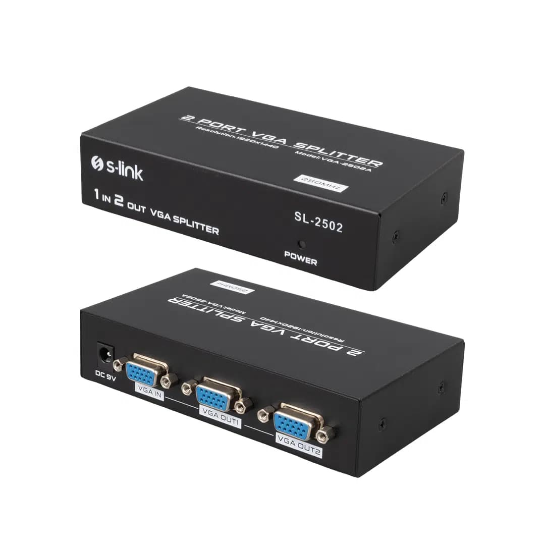 S-Link SL-2502 2 Port Vga Splitter Dağıtıcı - Seyyar Elektronik