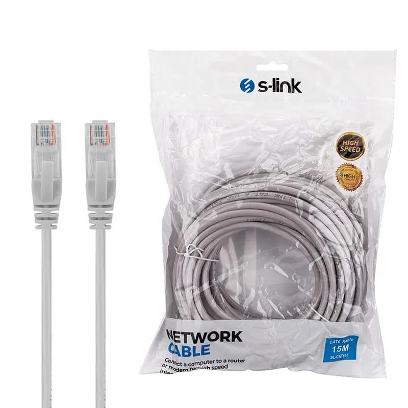 S-Link SL-Cat615 15 Metre 24awg Cat6 Kablo - Seyyar Elektronik