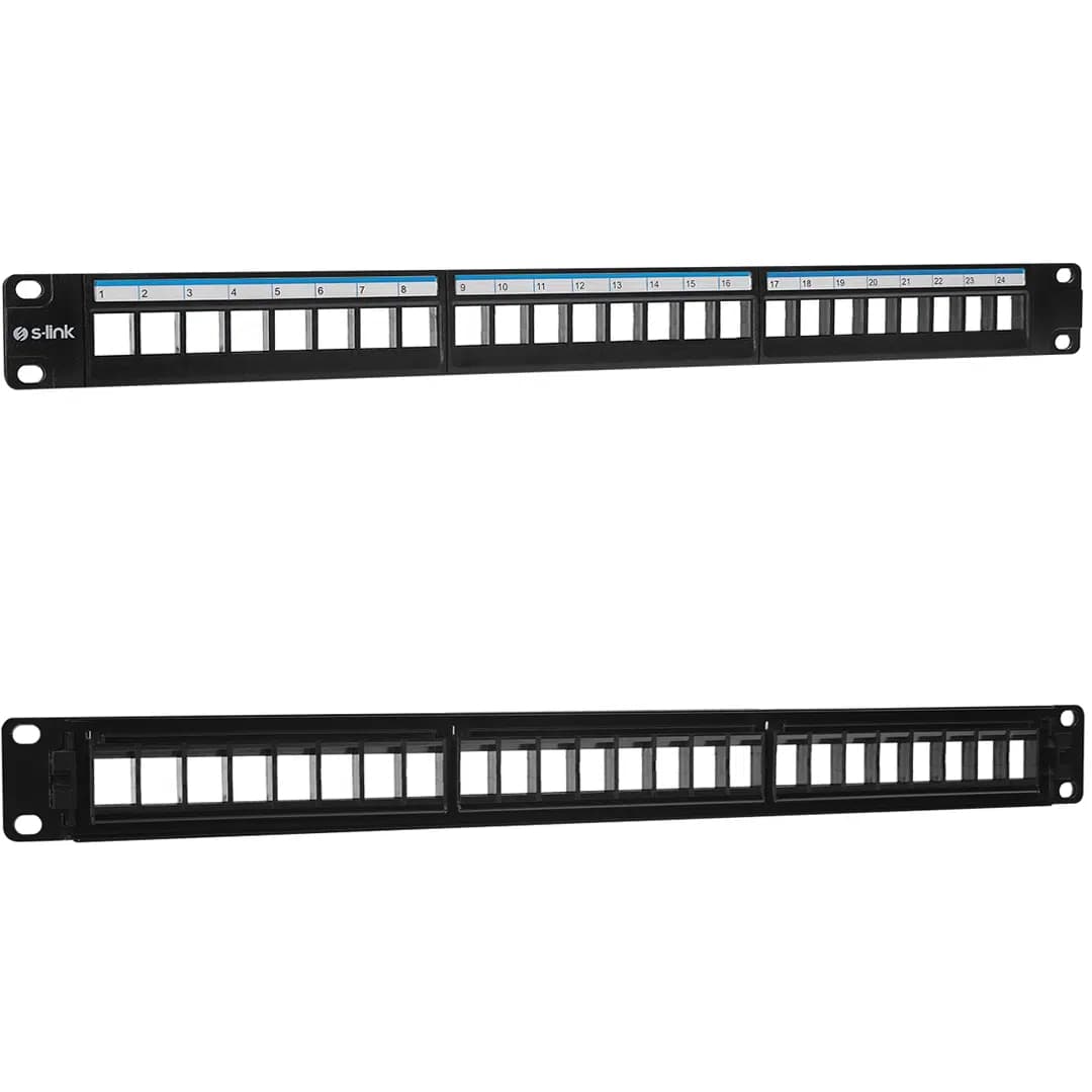 S-Link SL-F24N Jack'sız 24'lü Patch Panel - Seyyar Elektronik