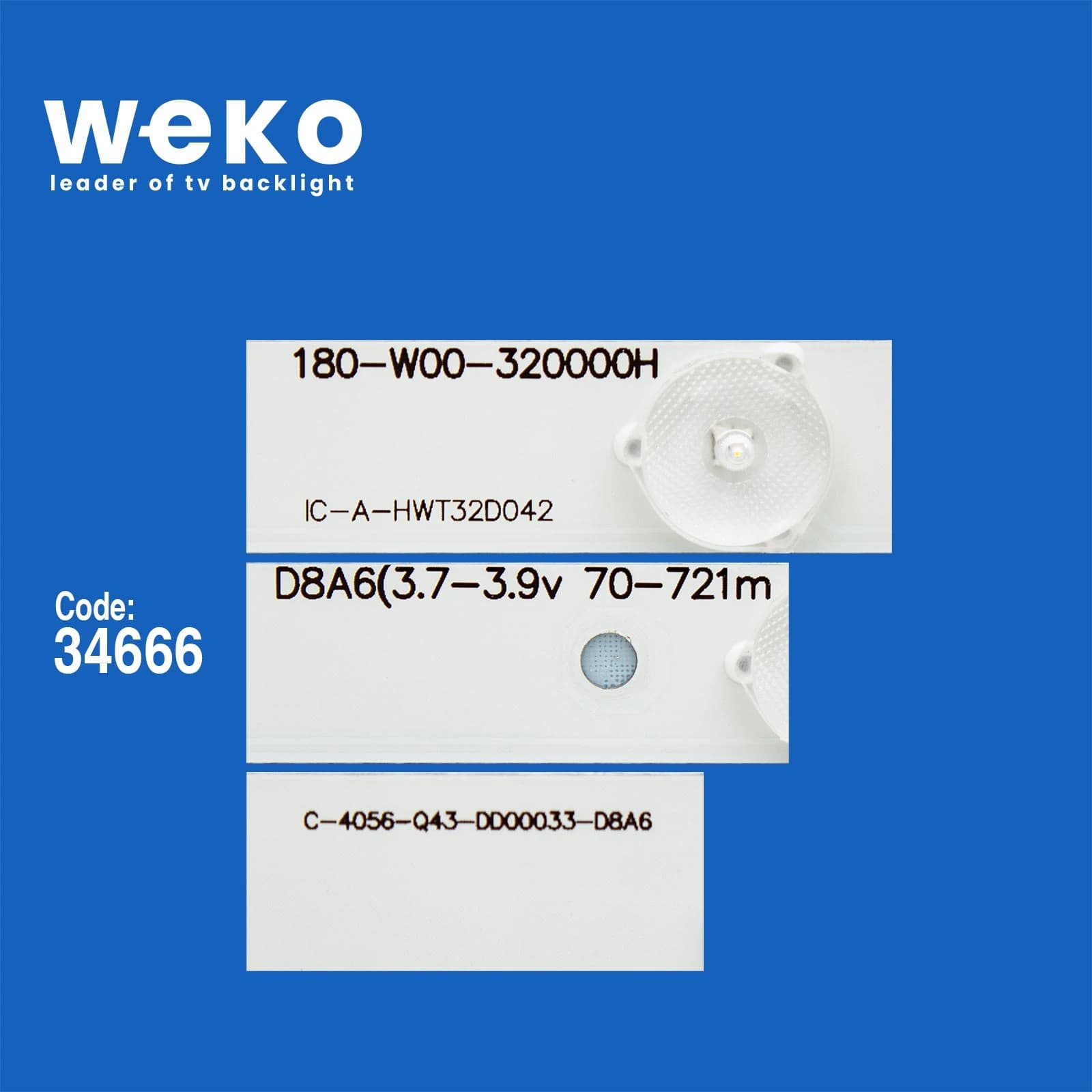 Saba 32BRD03 32'' inç 3 Adet Tv Led Bar - küçük görsel 2