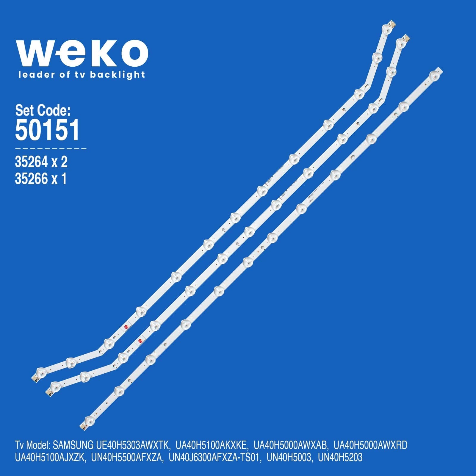 Samsung UA40H5000Awxab 40'' inç 3 Adet Tv Led Bar - Seyyar Elektronik