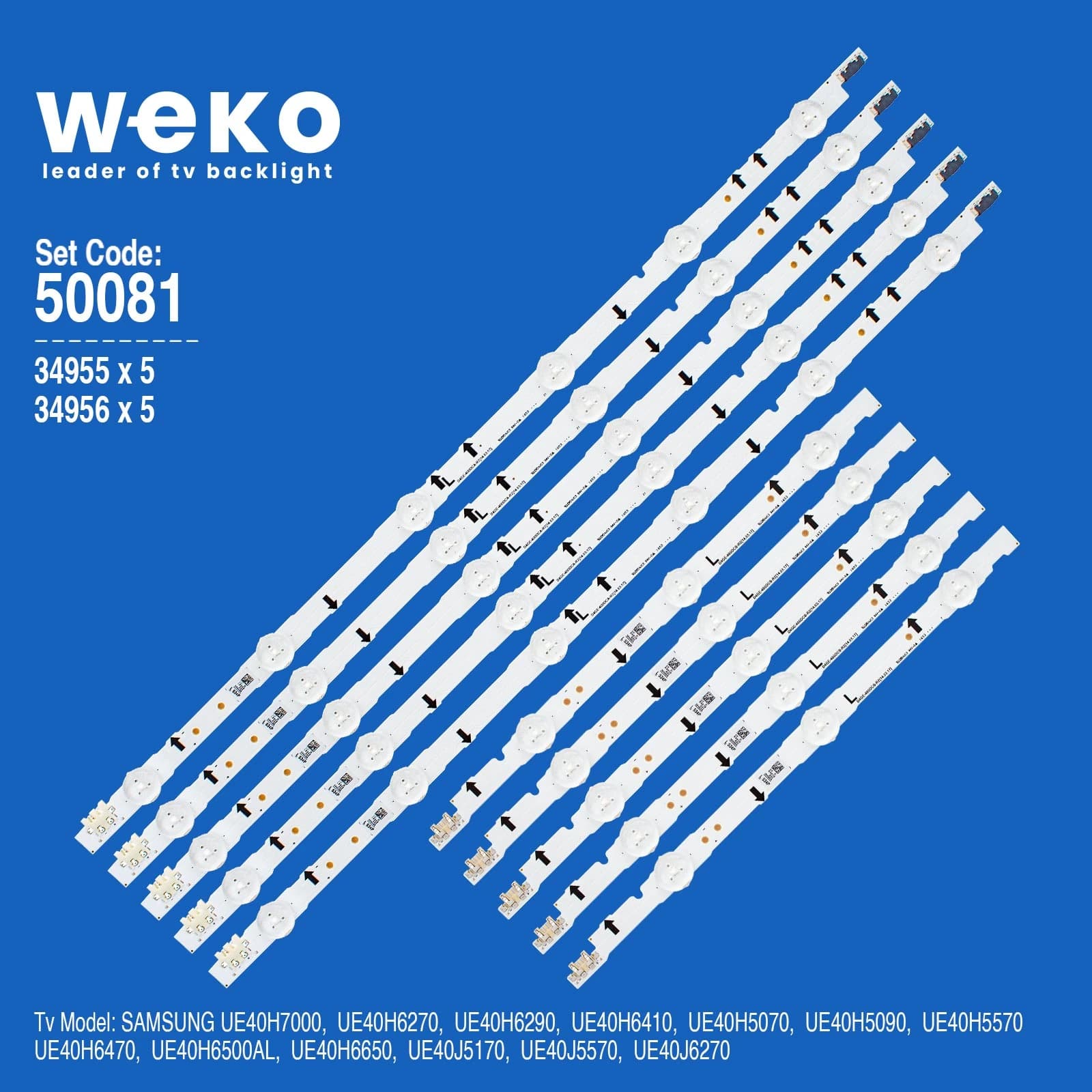 Samsung UE40H5570 40'' inç 5 Adet Tv Led Bar - Seyyar Elektronik