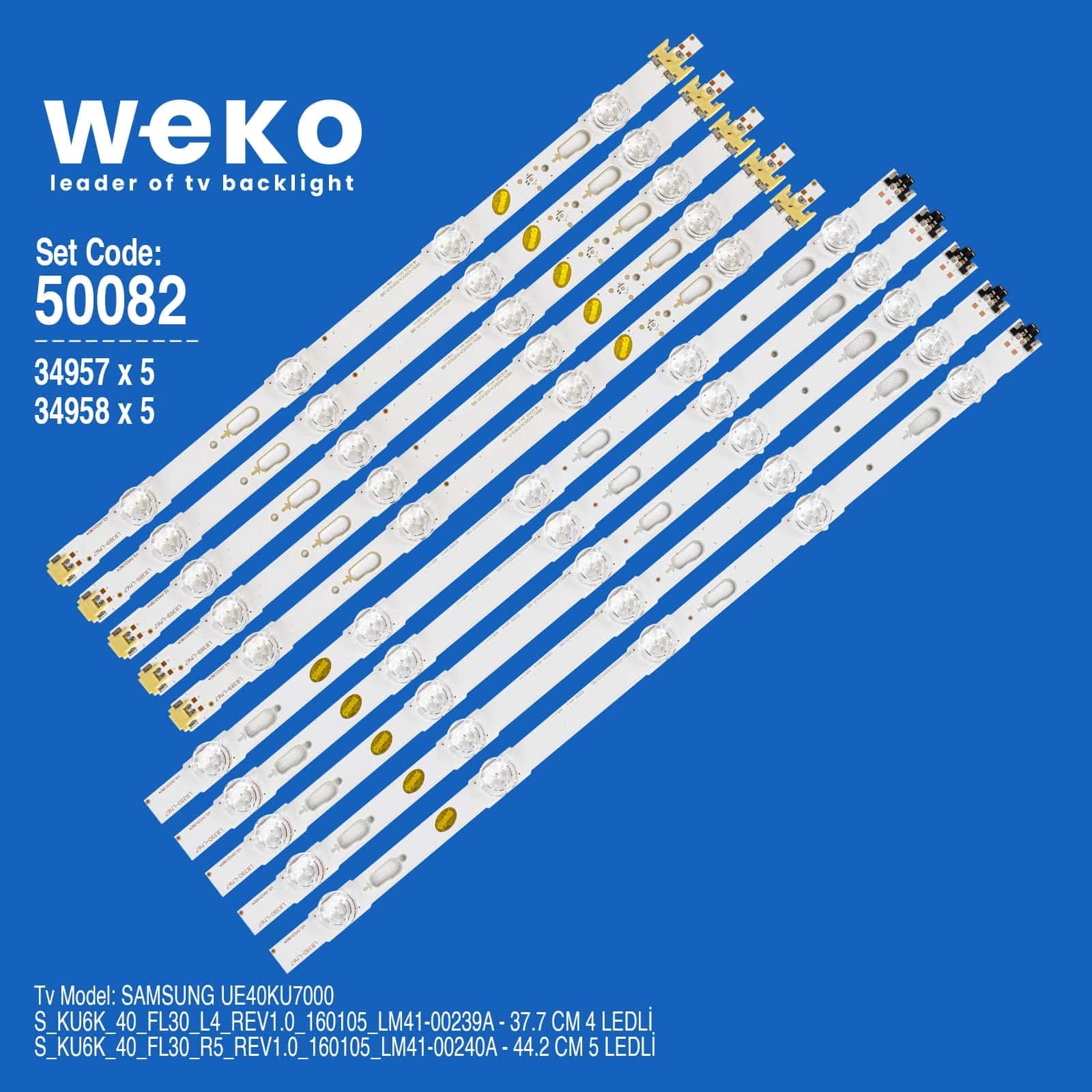 Samsung UE40KU7000 40'' inç 10 Adet Tv Led Bar - Seyyar Elektronik