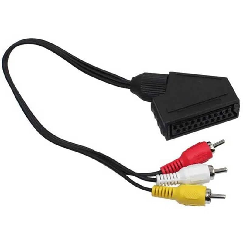 Scart Adaptör Dişi Rca Erkek 20 Cm Kablo - Seyyar Elektronik